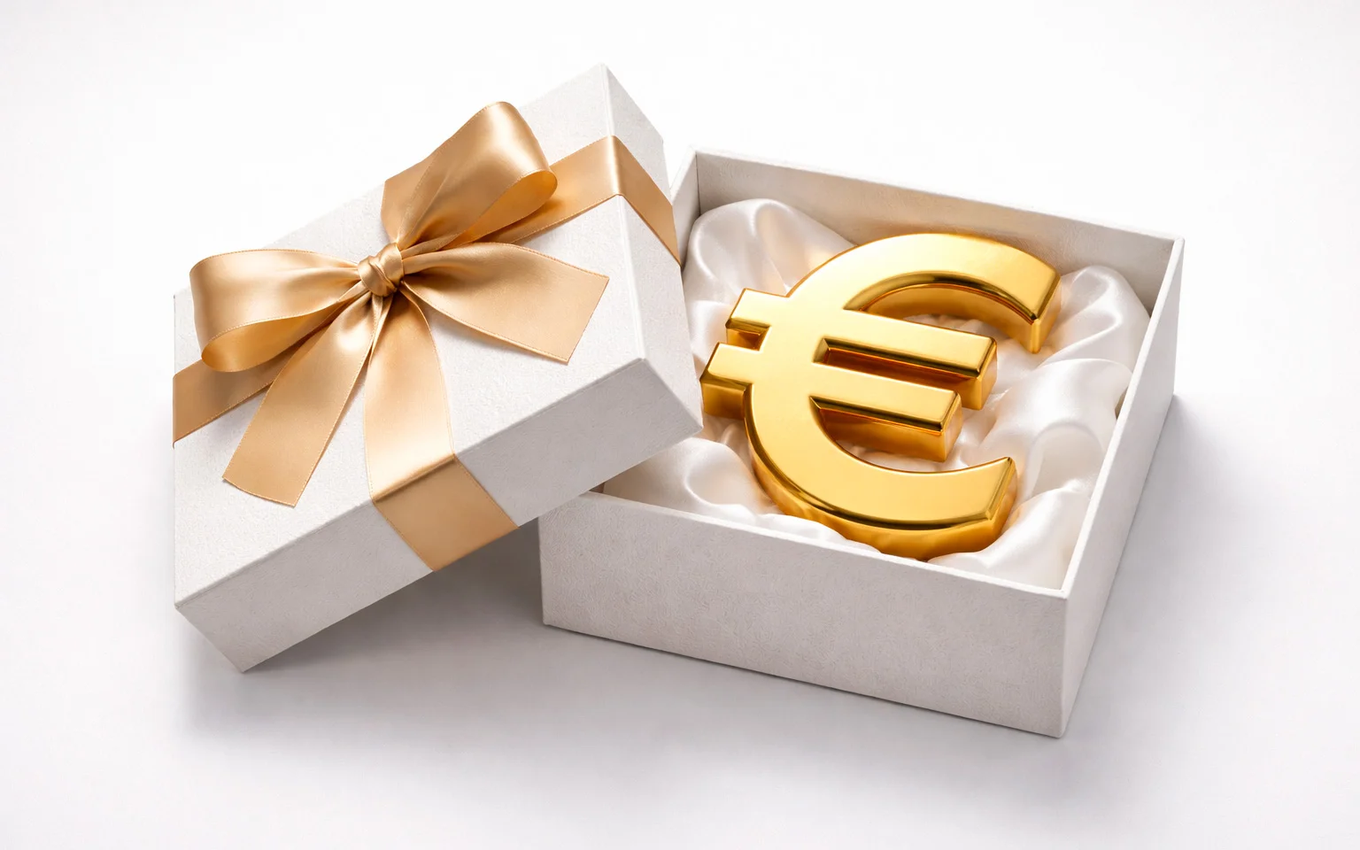 Willkommensgeschenk-Box mit Euro-Symbol als Bonus-Symbol